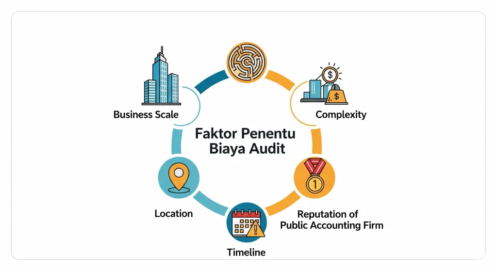 Faktor-faktor yang memengaruhi tarif dan biaya jasa audit laporan keuangan.