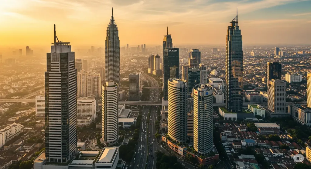 perbandingan harga sewa kantor per meter persegi antara SCBD dan Kuningan, Jakarta Selatan.