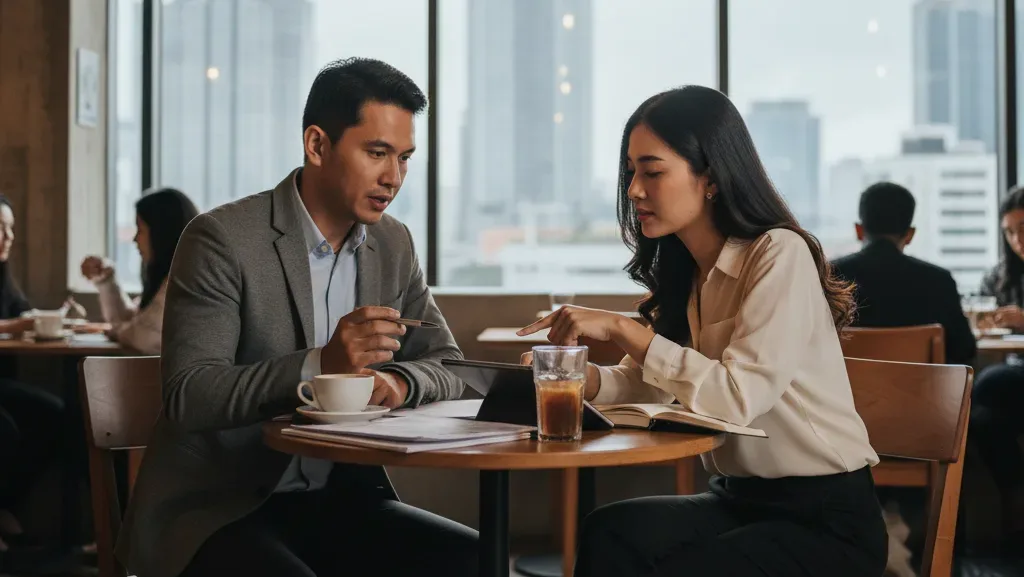 Mitra bisnis pemilik CV di Jakarta sedang membahas strategi perpajakan dan pembagian keuntungan (prive).