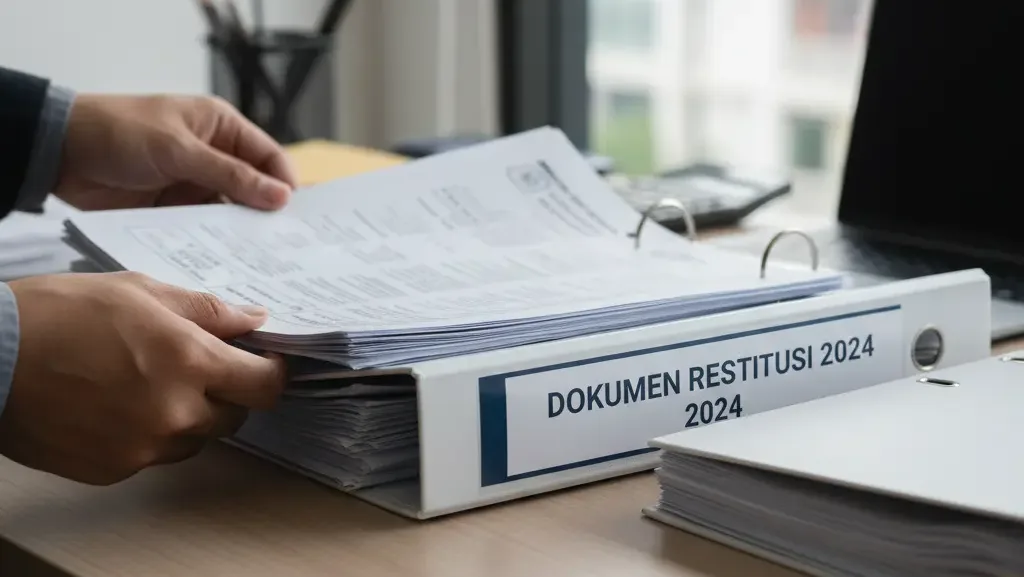 Persiapan dokumen restitusi pajak faktur masukan dan bukti potong.