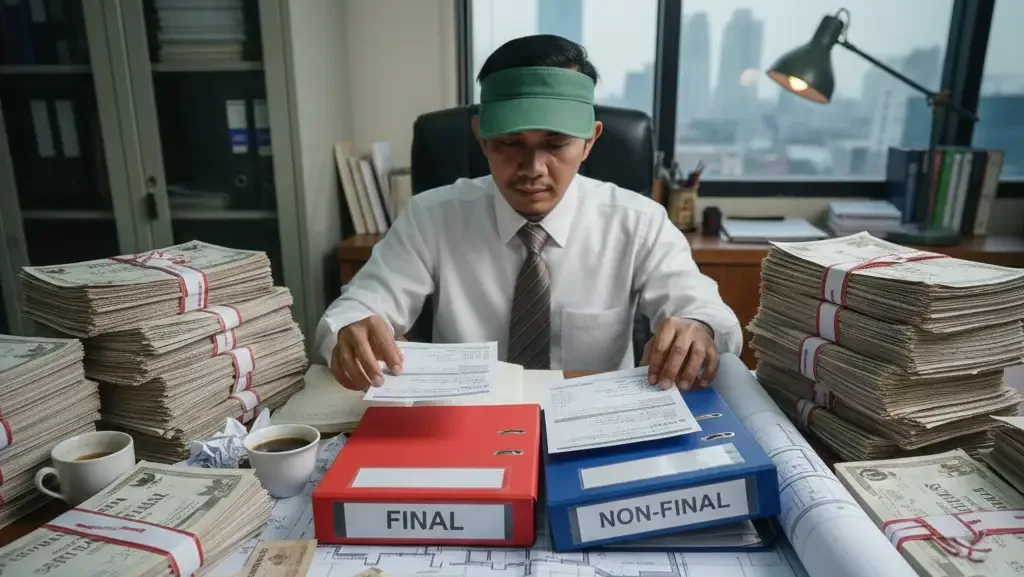 Pemisahan pembukuan penghasilan pph final dan non final.