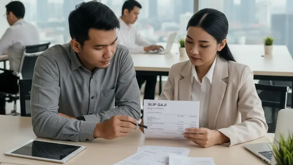 Penjelasan potongan pph 21 di slip gaji karyawan.