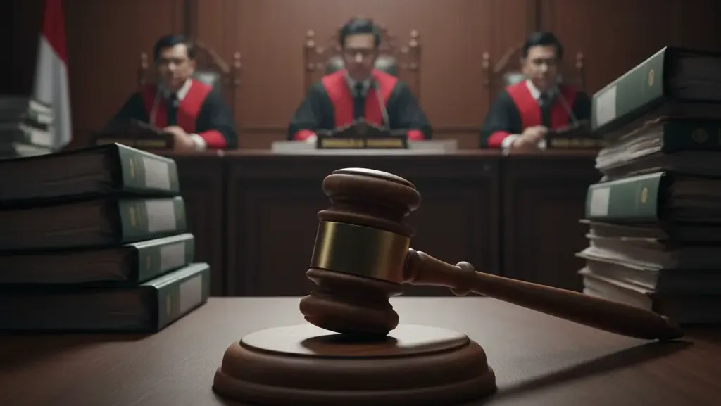 Palu hakim di ruang sidang pengadilan pajak sengketa transfer pricing.