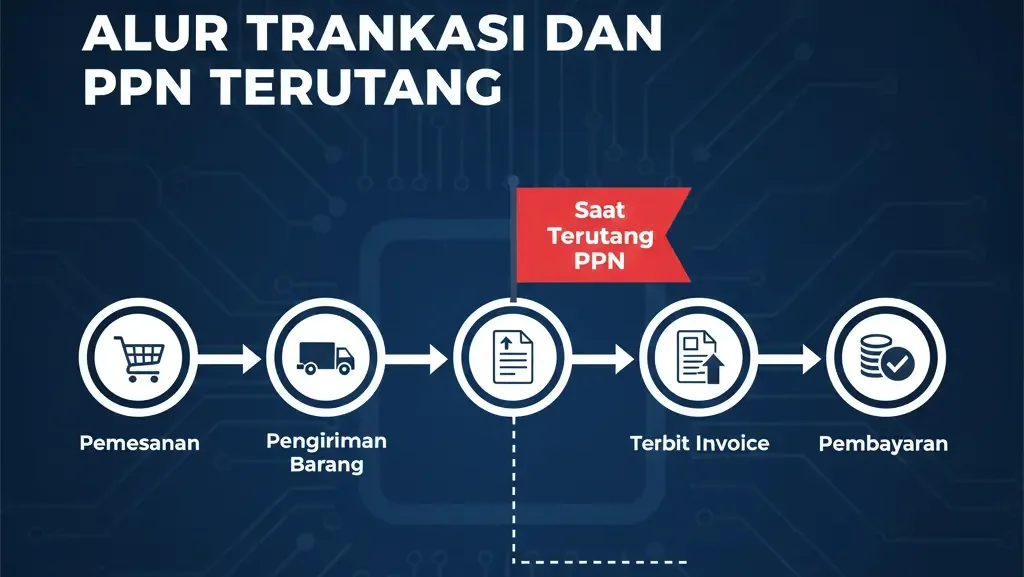 Timeline saat terutang pajak ppn dan pph dalam transaksi bisnis.
