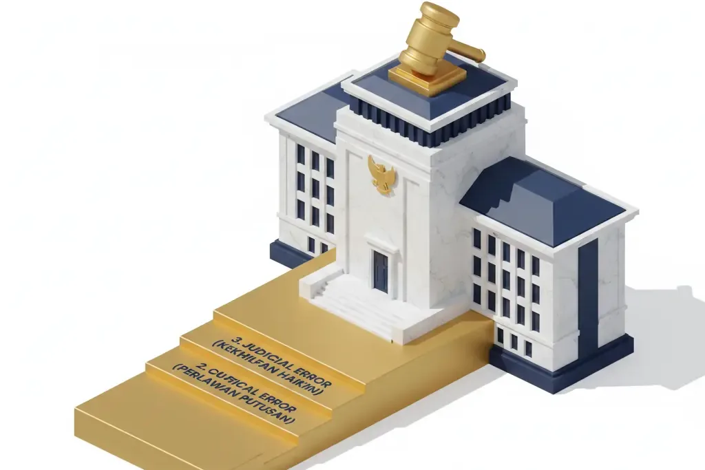 Infografis syarat dan alasan pengajuan Peninjauan Kembali (PK) Pajak ke Mahkamah Agung.