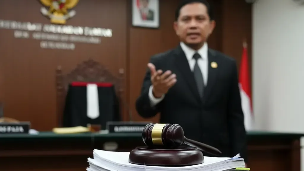 Suasana persidangan dan pembuktian dokumen di Pengadilan Pajak.