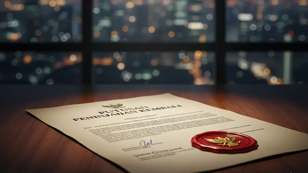 Dokumen Putusan PK Pajak dari Mahkamah Agung sebagai bentuk finalitas hukum sengketa korporasi.