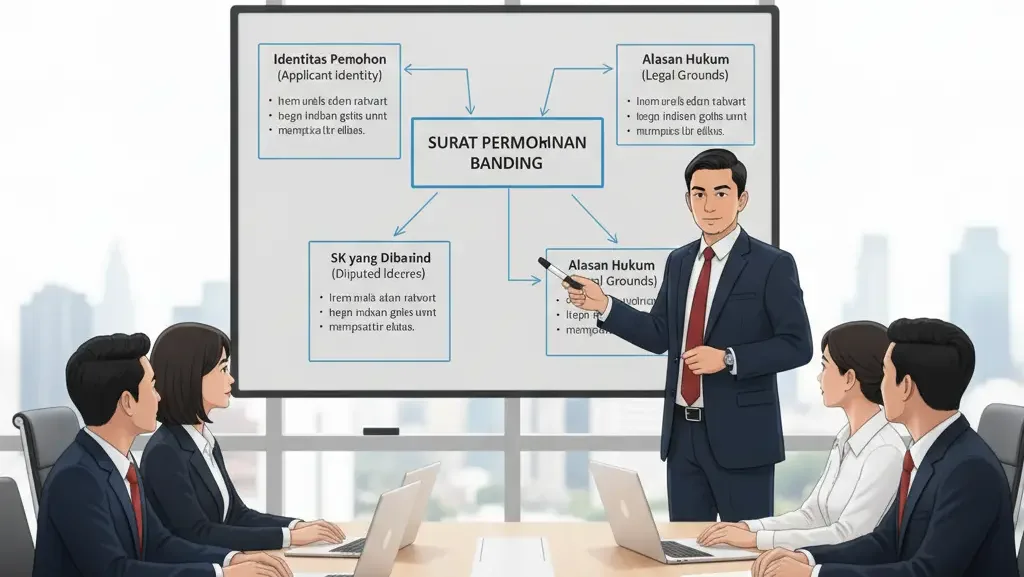 Struktur dan anatomi surat permohonan banding pajak yang ideal.