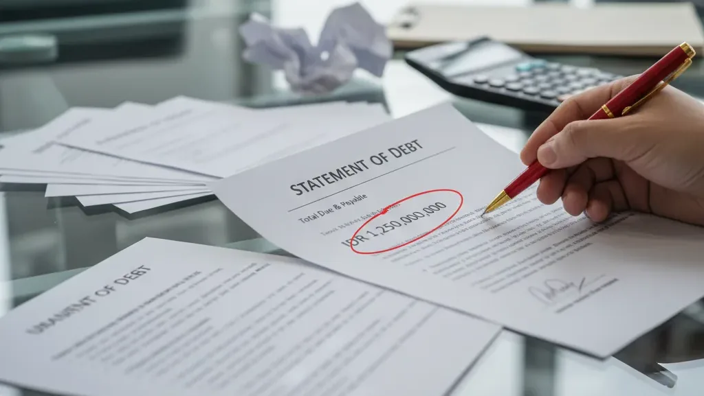 Dokumen bukti utang jatuh tempo sebagai syarat utama pengajuan PKPU.