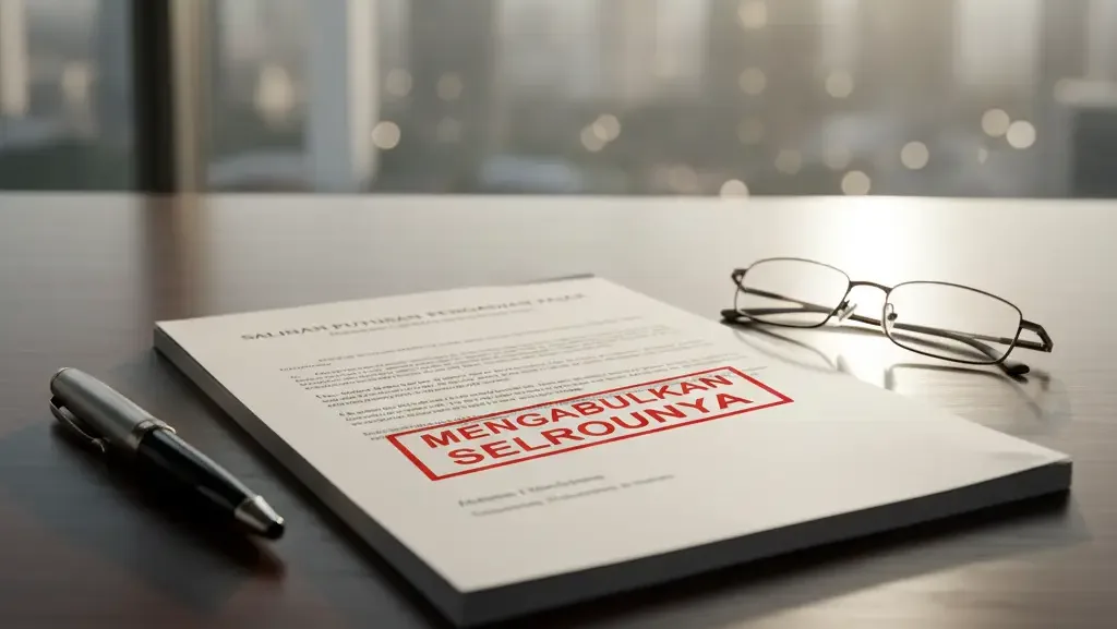 Dokumen salinan putusan pengadilan pajak yang mengabulkan seluruh permohonan banding korporasi.