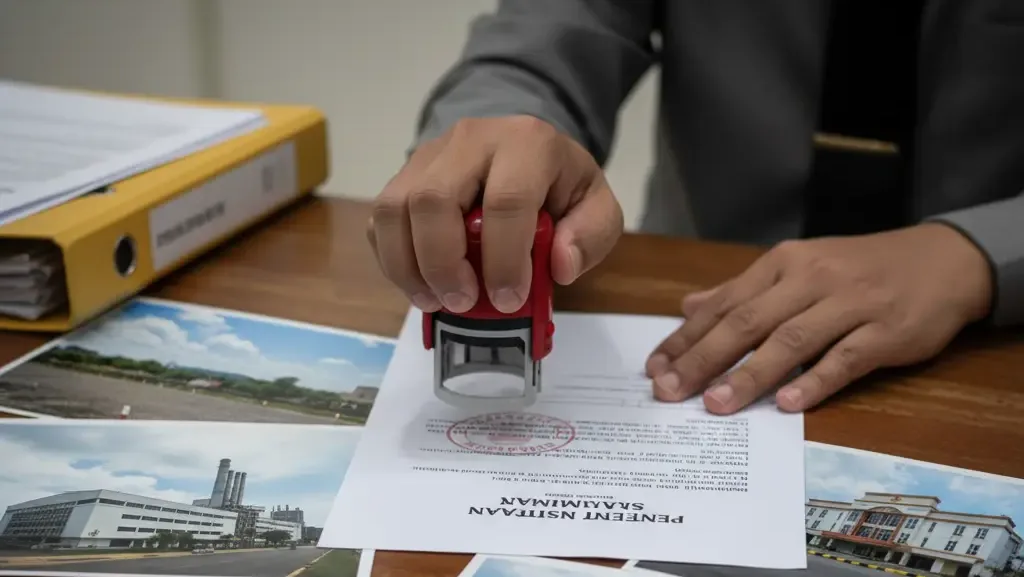 Penetapan sita jaminan pengadilan untuk mengamankan pembayaran ganti rugi wanprestasi.