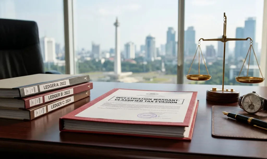 Penelaahan forensik atas dokumen SP2B Pajak yang menandai dimulainya pemeriksaan bukti permulaan terhadap entitas bisnis B2B.