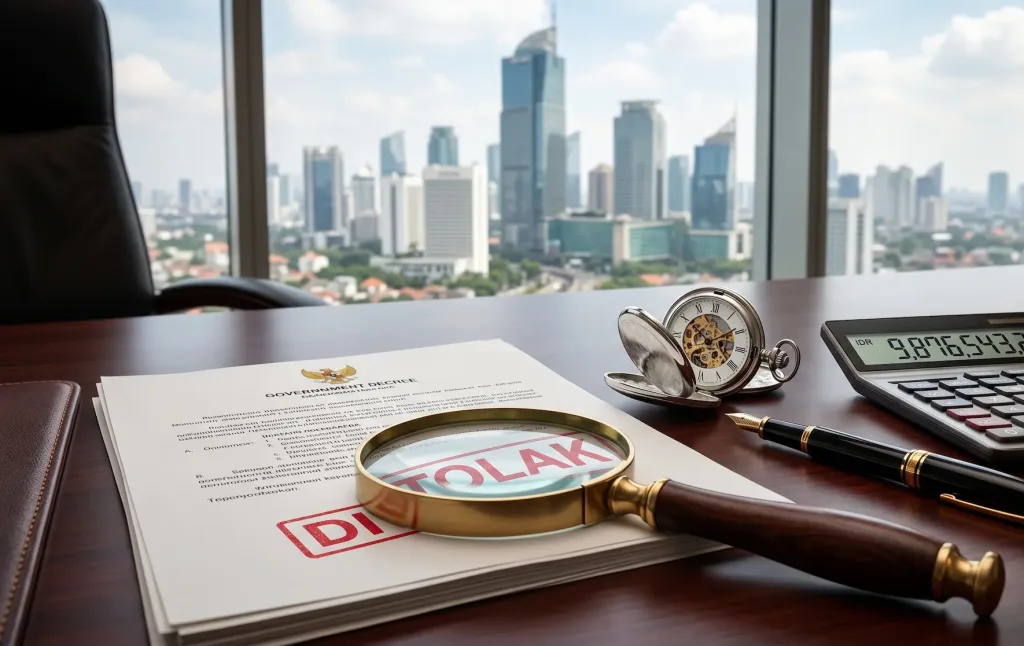 Penelaahan forensik atas dokumen Keputusan Keberatan Pajak yang menolak permohonan Wajib Pajak dan memicu ancaman penalti denda 30%.