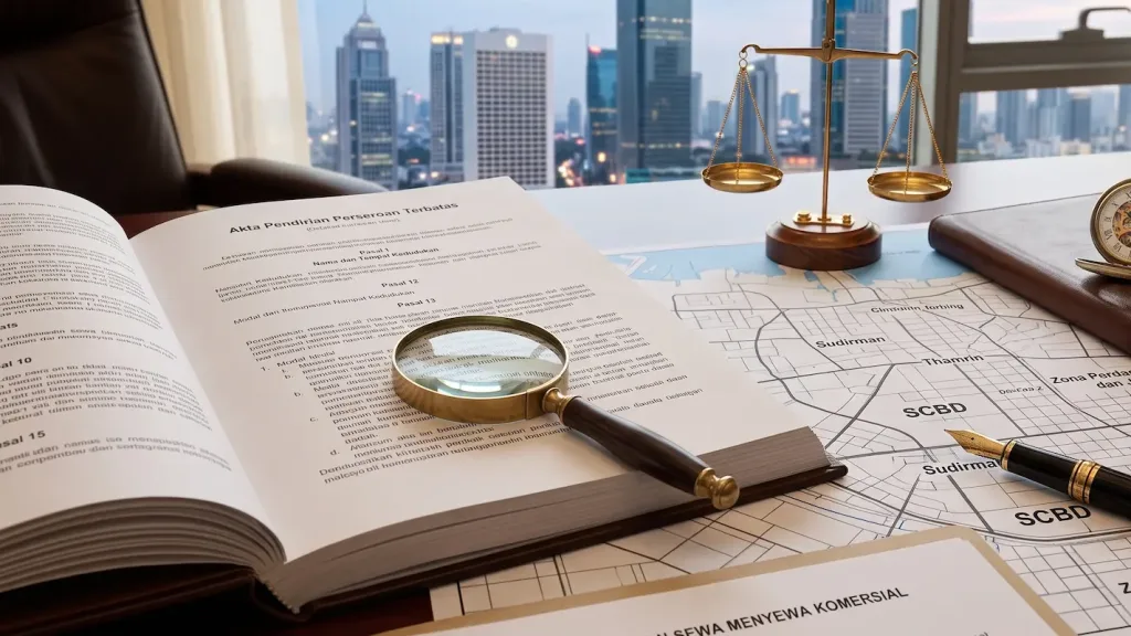 Penelaahan forensik atas Akta Pendirian dan zonasi tata ruang untuk mengunci legalitas virtual office menurut undang undang perseroan.